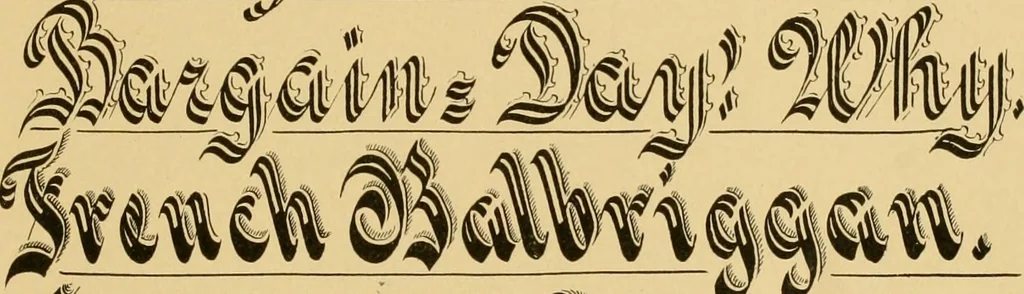 An illustration from How to make effective show-cards, off hand card writing and pen lettering by a new and simple method with fifty-six original cuts;, 1898, leaf 130