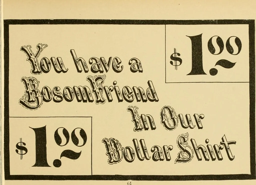 An illustration from How to make effective show-cards, off hand card writing and pen lettering by a new and simple method with fifty-six original cuts;, 1898, leaf 66