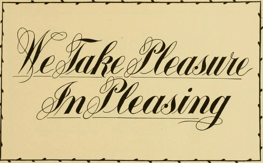 An illustration from How to make effective show-cards, off hand card writing and pen lettering by a new and simple method with fifty-six original cuts;, 1898, leaf 68