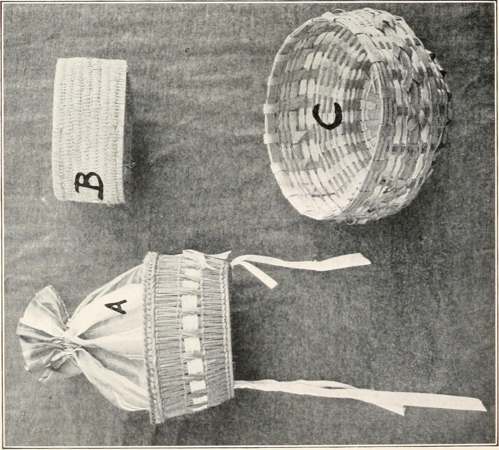 An illustration from How to make Indian and other baskets, 1903, leaf 109