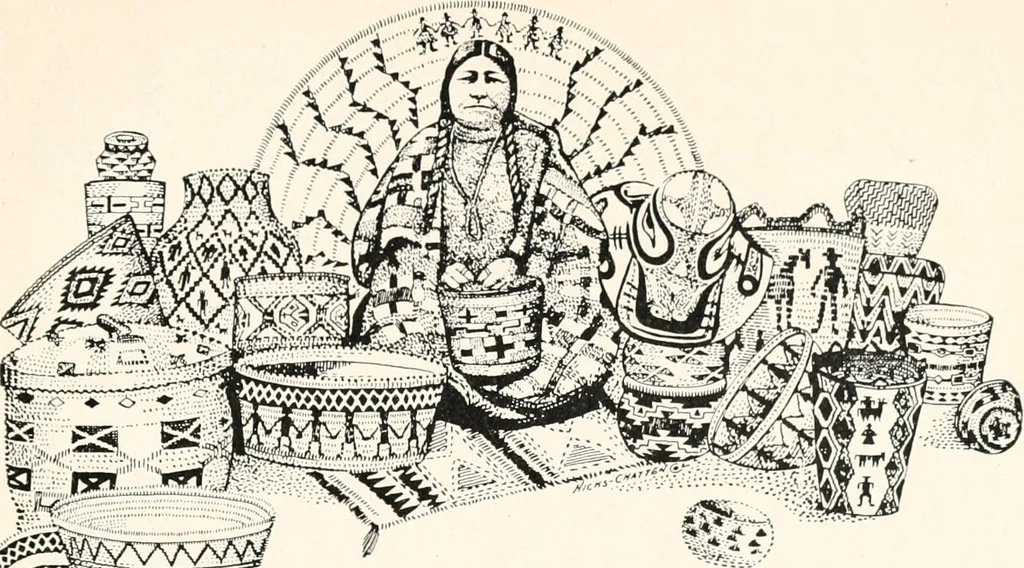 An illustration from How to make Indian and other baskets, 1903, leaf 144