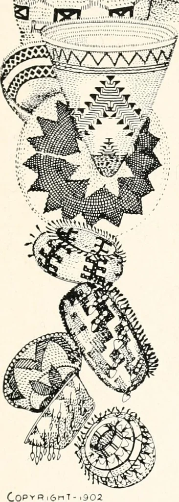 An illustration from How to make Indian and other baskets, 1903, leaf 144