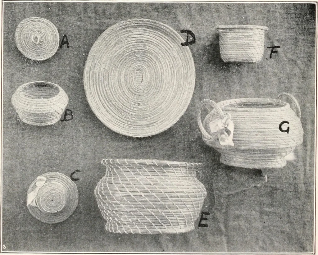 An illustration from How to make Indian and other baskets, 1903, leaf 61