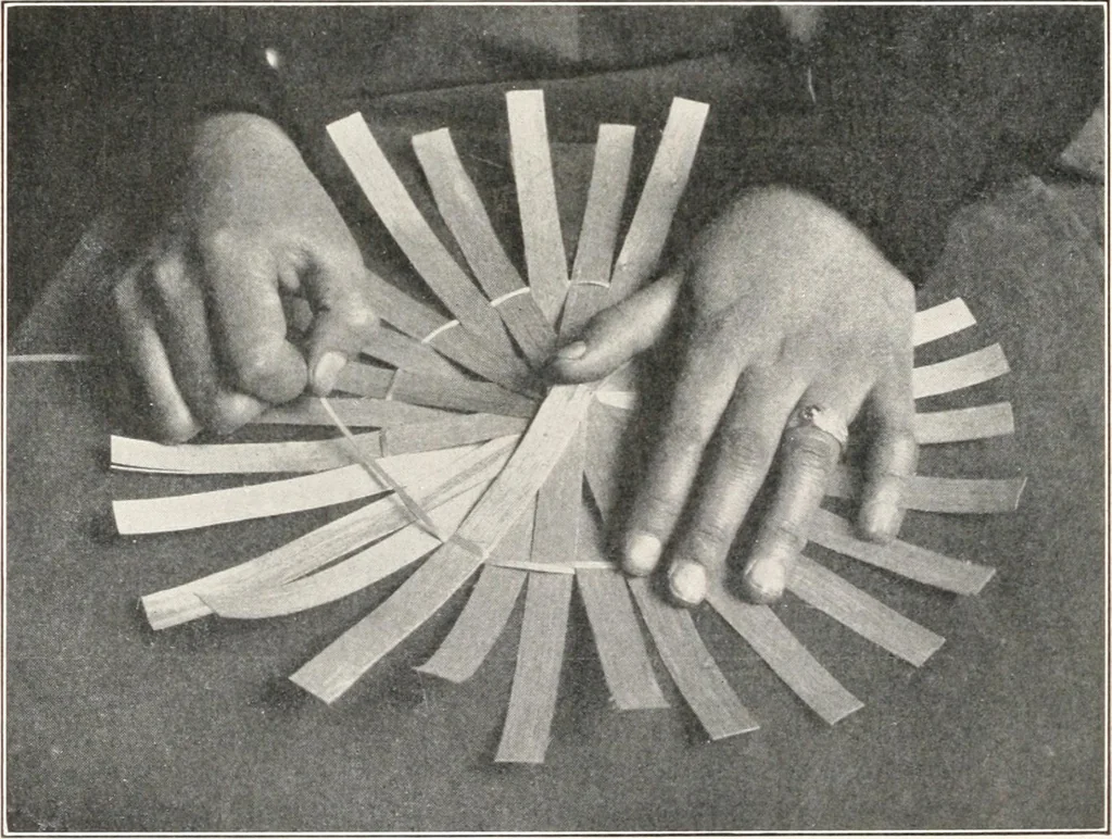 An illustration from How to make Indian and other baskets, 1903, leaf 97