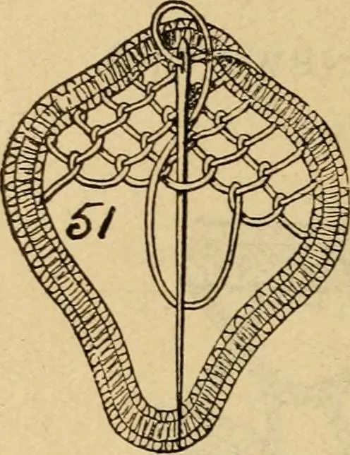 An illustration from How to make lace., 1899, leaf 15