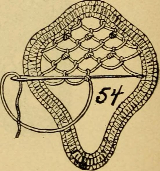 An illustration from How to make lace., 1899, leaf 15