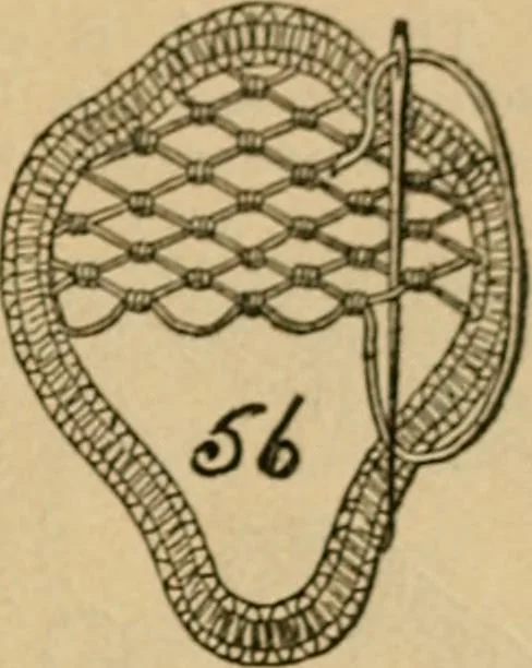An illustration from How to make lace., 1899, leaf 16