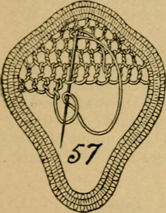 An illustration from How to make lace., 1899, leaf 16