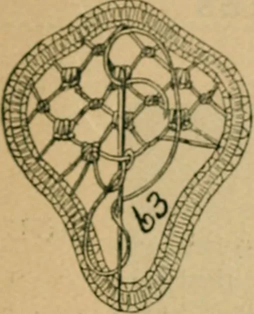 An illustration from How to make lace., 1899, leaf 18
