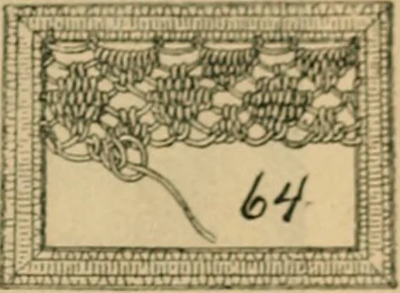 An illustration from How to make lace., 1899, leaf 18
