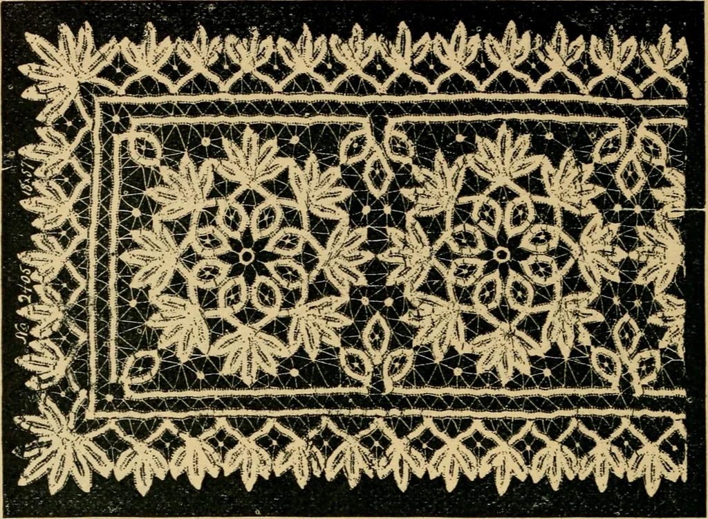 An illustration from How to make lace., 1899, leaf 29
