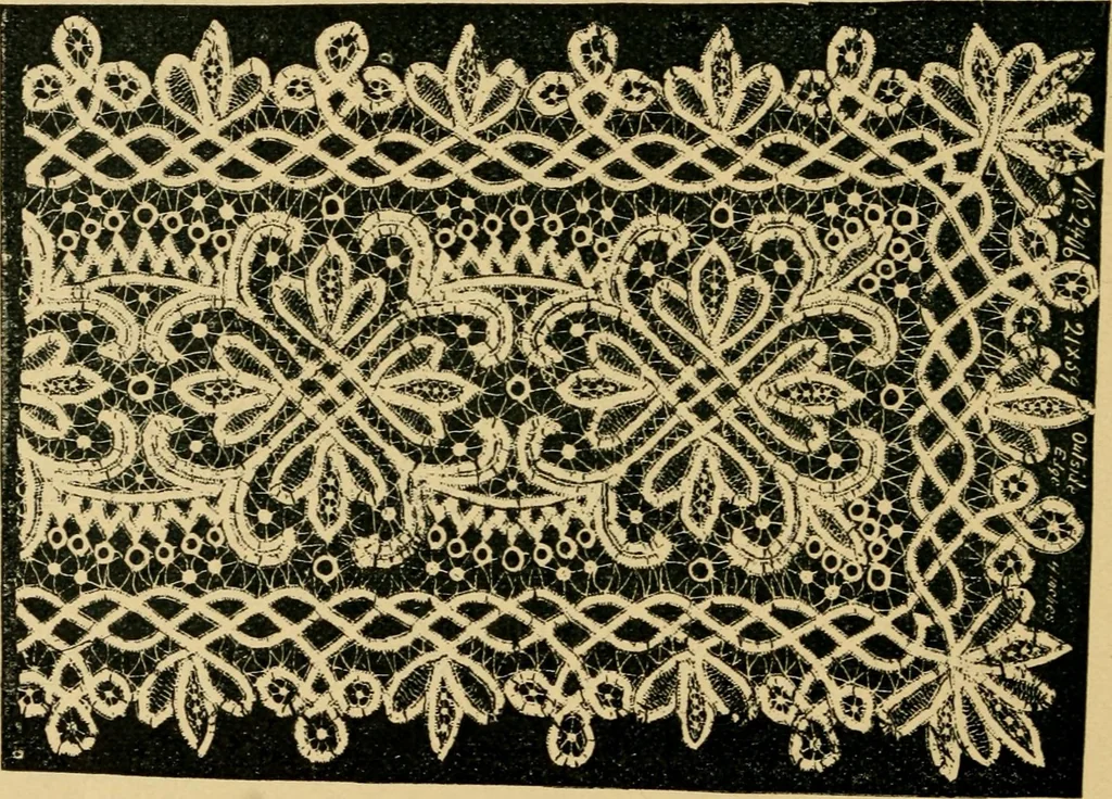 An illustration from How to make lace., 1899, leaf 29