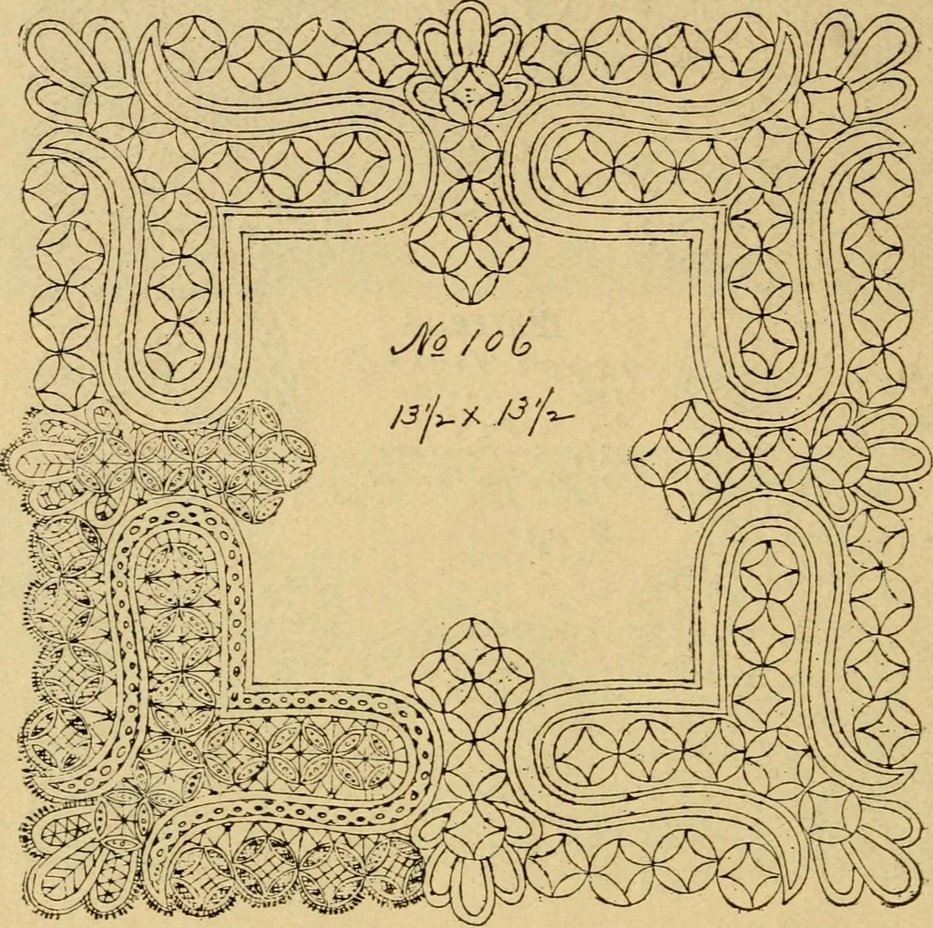 An illustration from How to make lace., 1899, leaf 31