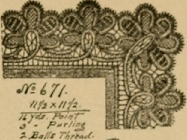 An illustration from How to make lace., 1899, leaf 32