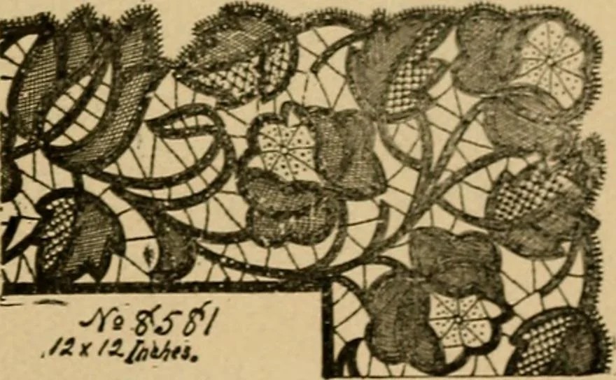 An illustration from How to make lace., 1899, leaf 32