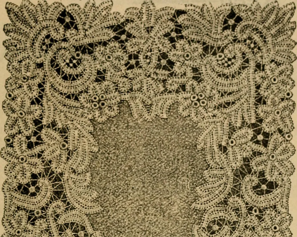An illustration from How to make lace., 1899, leaf 36