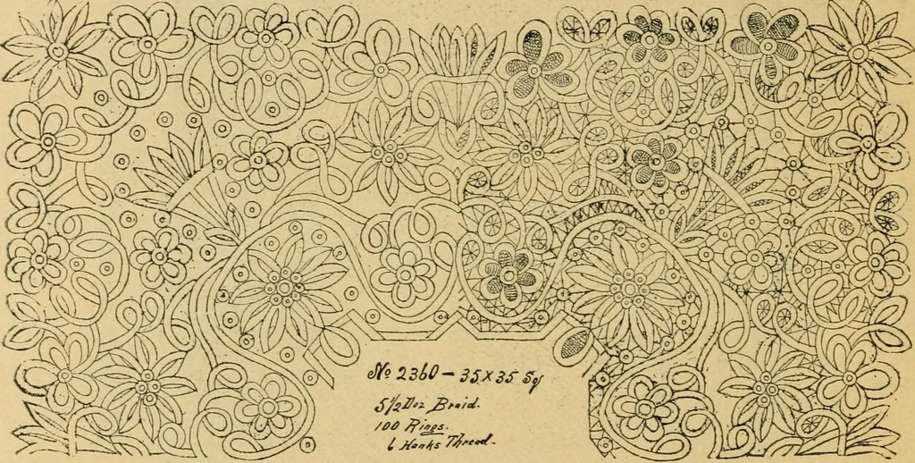 An illustration from How to make lace., 1899, leaf 37