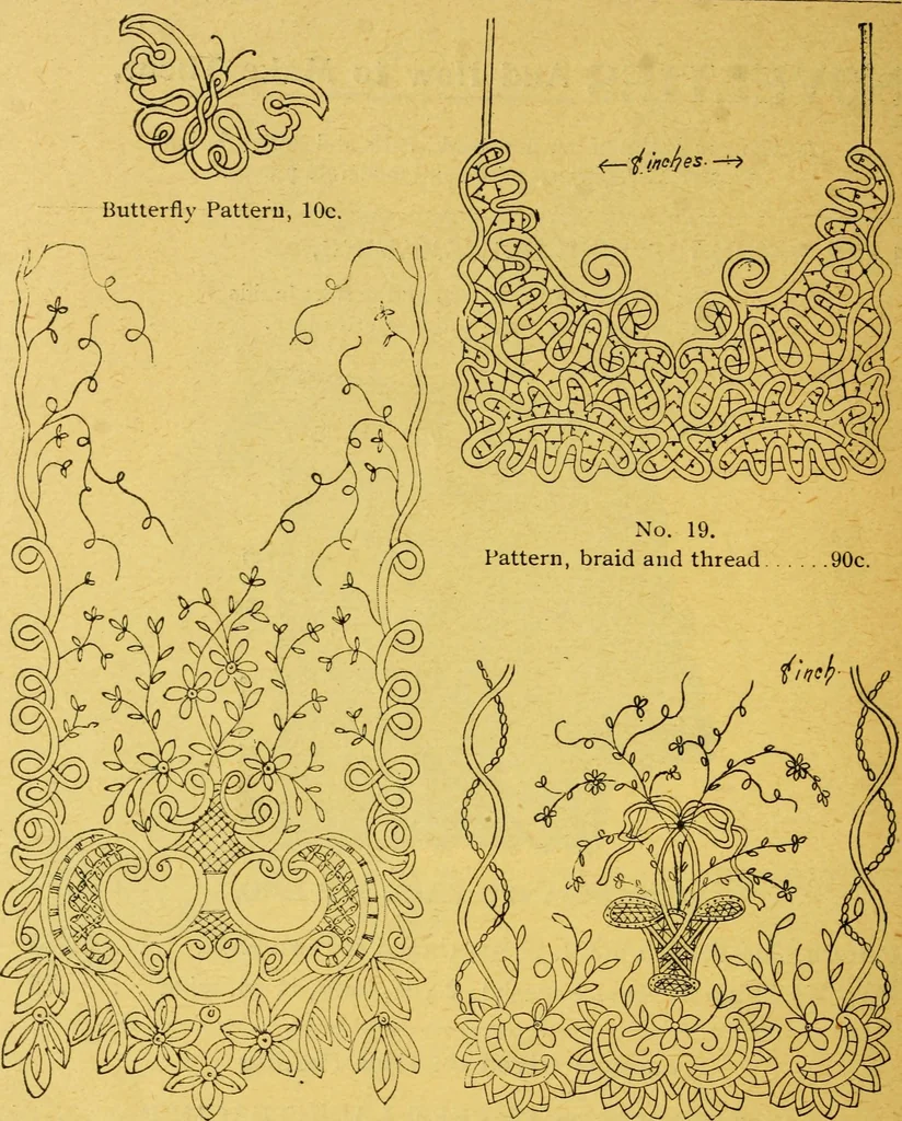 An illustration from How to make lace., 1899, leaf 5