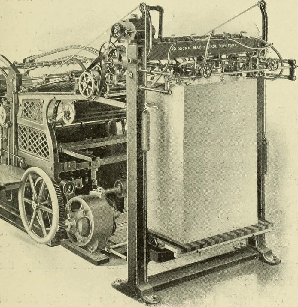 An illustration from How to make money in the printing business. A book for master printers who realize that there is a practical side to the art, and who desire to know the surest methods of making profits, 1900, leaf 296