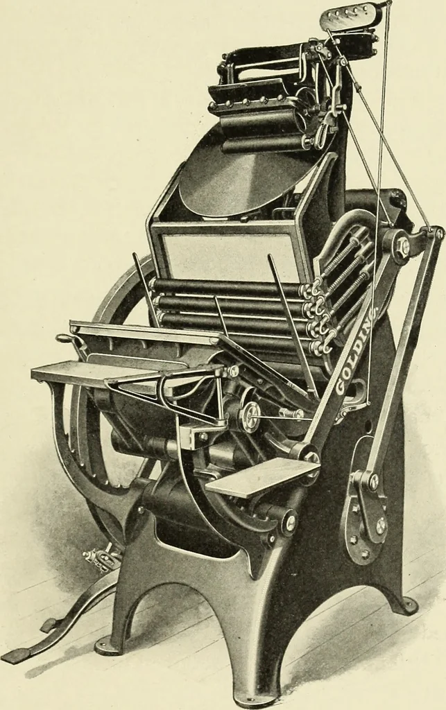 An illustration from How to make money in the printing business. A book for master printers who realize that there is a practical side to the art, and who desire to know the surest methods of making profits, 1900, leaf 378