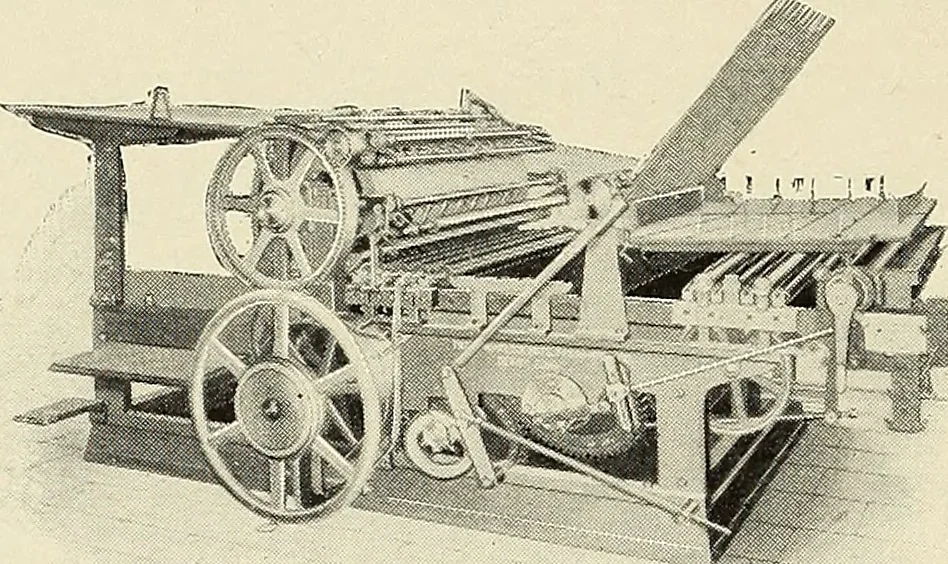 An illustration from How to make money in the printing business. A book for master printers who realize that there is a practical side to the art, and who desire to know the surest methods of making profits, 1900, leaf 385