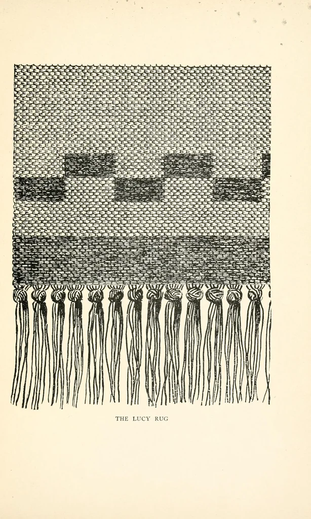 An illustration from How to make rugs, 1908, leaf 157