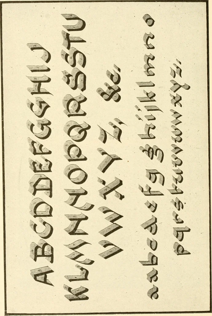 An illustration from How to make show cards; a practical treatise for the use of retail merchants and their clerks, 1916, leaf 117