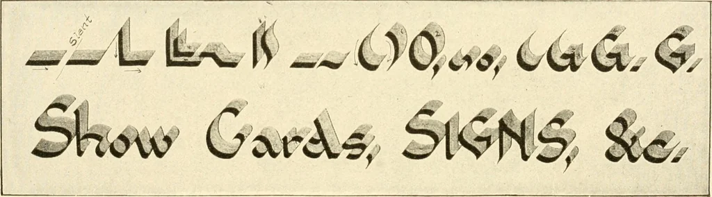 An illustration from How to make show cards; a practical treatise for the use of retail merchants and their clerks, 1916, leaf 119