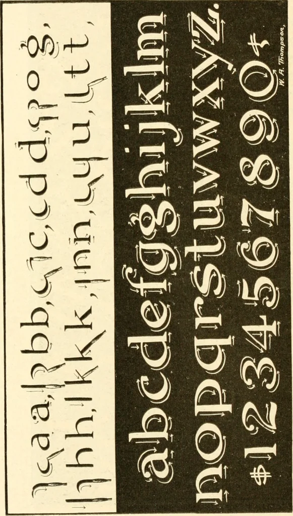 An illustration from How to make show cards; a practical treatise for the use of retail merchants and their clerks, 1916, leaf 129