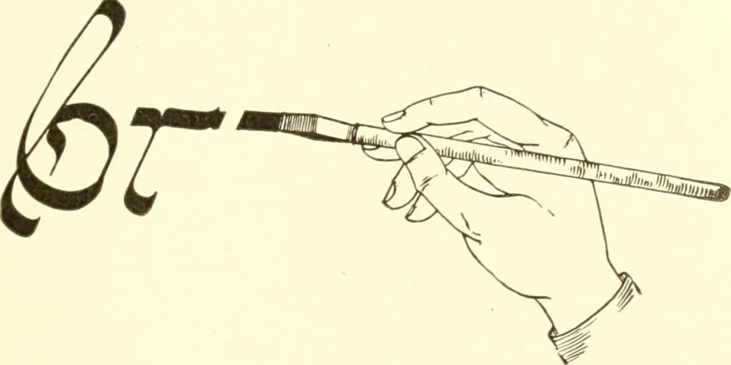 An illustration from How to make show cards; a practical treatise for the use of retail merchants and their clerks, 1916, leaf 18