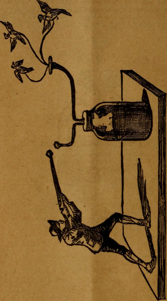 An illustration from How to make and use electricity .., 1889, leaf 19