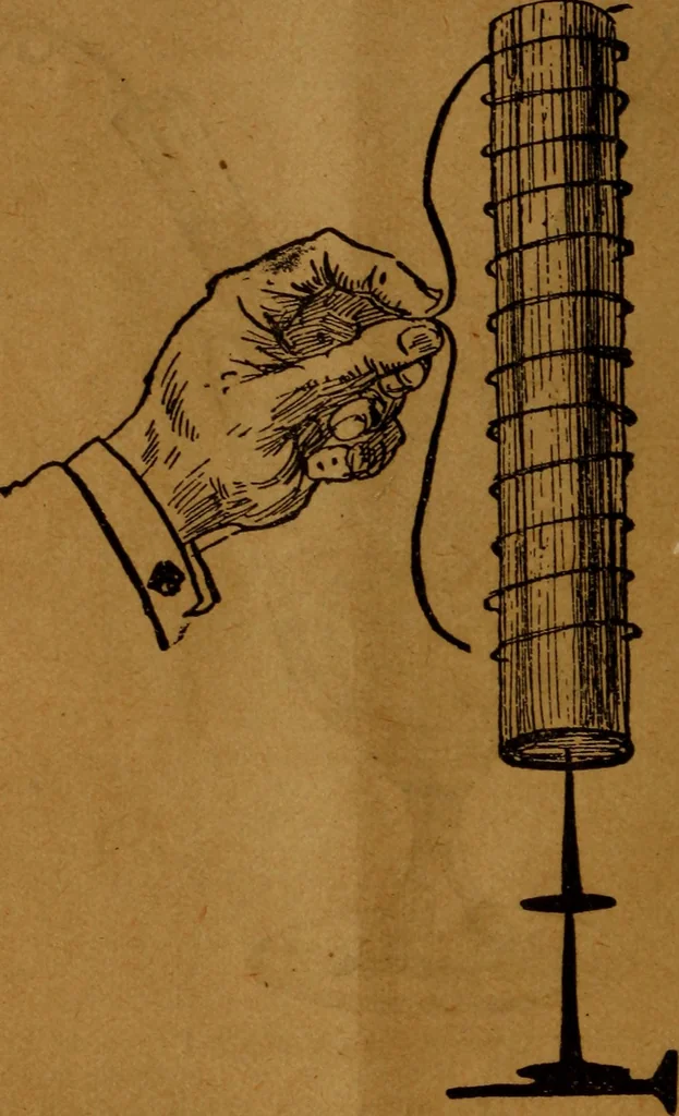 An illustration from How to make and use electricity .., 1889, leaf 31