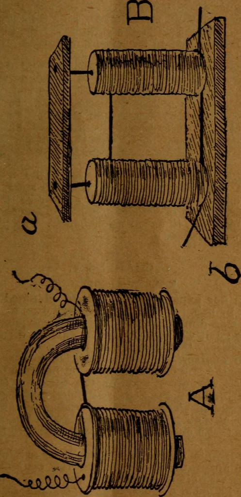 An illustration from How to make and use electricity .., 1889, leaf 32