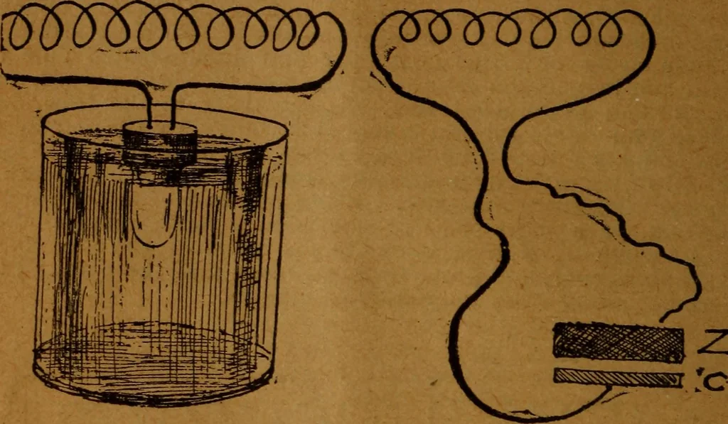 An illustration from How to make and use electricity .., 1889, leaf 41
