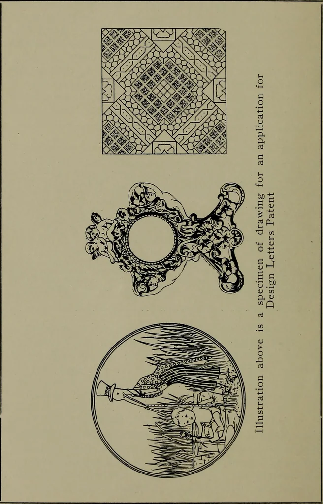 An illustration from How to obtain a patent and what to invent; a complete hand-book of advice and useful information for inventors, relative to Patent office procedure, foreign patents, trademarks and copyrights, 1915, leaf 43