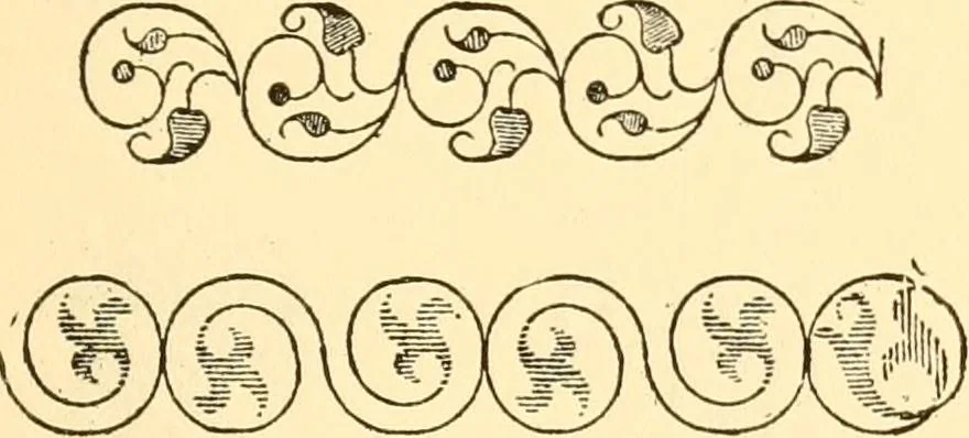 An illustration from How to paint flowers, scrolls and fancy borders for up-to-date show cards, posters, display signs and decorating, 1915, leaf 100