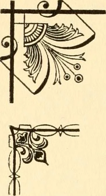 An illustration from How to paint flowers, scrolls and fancy borders for up-to-date show cards, posters, display signs and decorating, 1915, leaf 101