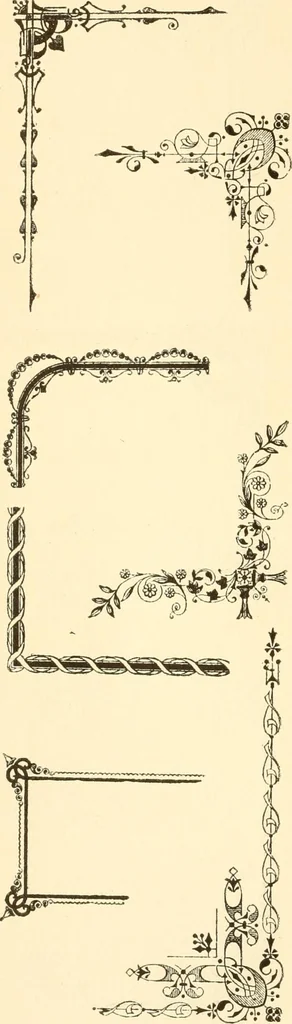 An illustration from How to paint flowers, scrolls and fancy borders for up-to-date show cards, posters, display signs and decorating, 1915, leaf 103
