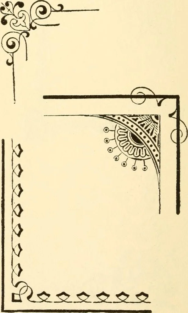 An illustration from How to paint flowers, scrolls and fancy borders for up-to-date show cards, posters, display signs and decorating, 1915, leaf 103