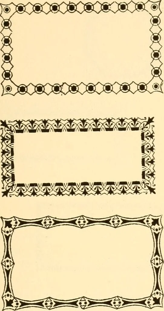 An illustration from How to paint flowers, scrolls and fancy borders for up-to-date show cards, posters, display signs and decorating, 1915, leaf 108