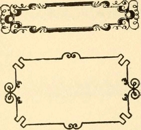 An illustration from How to paint flowers, scrolls and fancy borders for up-to-date show cards, posters, display signs and decorating, 1915, leaf 109