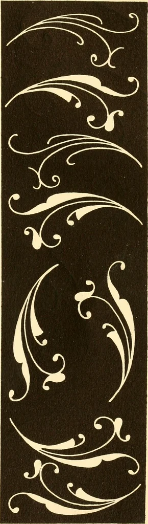 An illustration from How to paint flowers, scrolls and fancy borders for up-to-date show cards, posters, display signs and decorating, 1915, leaf 116