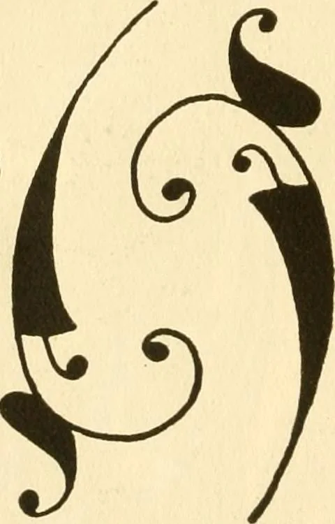 An illustration from How to paint flowers, scrolls and fancy borders for up-to-date show cards, posters, display signs and decorating, 1915, leaf 117