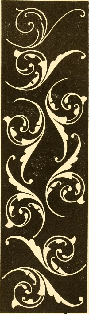 An illustration from How to paint flowers, scrolls and fancy borders for up-to-date show cards, posters, display signs and decorating, 1915, leaf 122