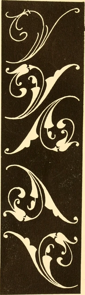 An illustration from How to paint flowers, scrolls and fancy borders for up-to-date show cards, posters, display signs and decorating, 1915, leaf 124