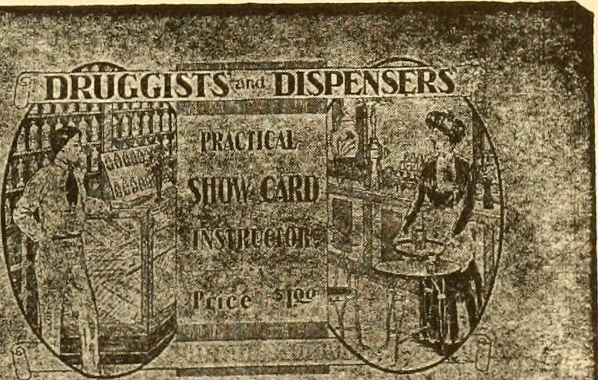 An illustration from How to paint flowers, scrolls and fancy borders for up-to-date show cards, posters, display signs and decorating, 1915, leaf 138