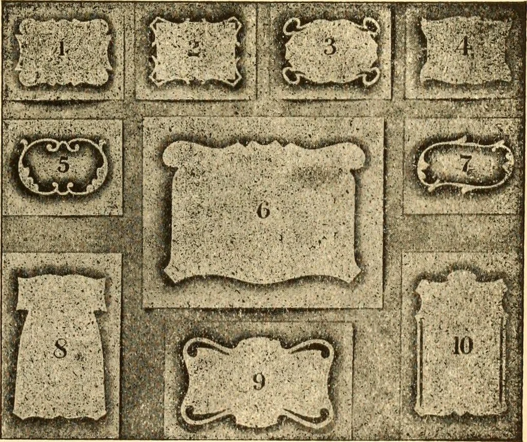 An illustration from How to paint flowers, scrolls and fancy borders for up-to-date show cards, posters, display signs and decorating, 1915, leaf 142