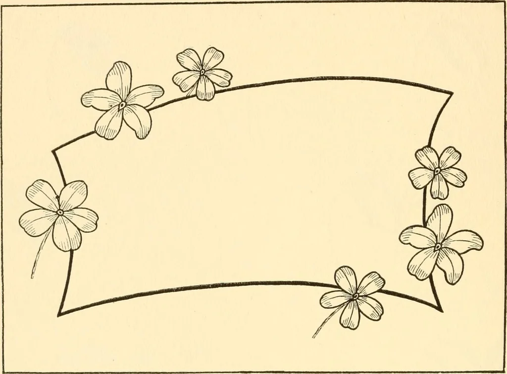 An illustration from How to paint flowers, scrolls and fancy borders for up-to-date show cards, posters, display signs and decorating, 1915, leaf 43