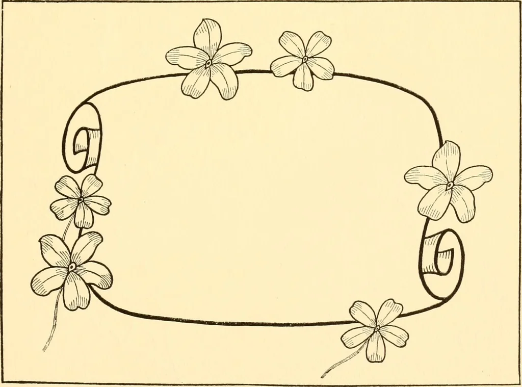 An illustration from How to paint flowers, scrolls and fancy borders for up-to-date show cards, posters, display signs and decorating, 1915, leaf 44