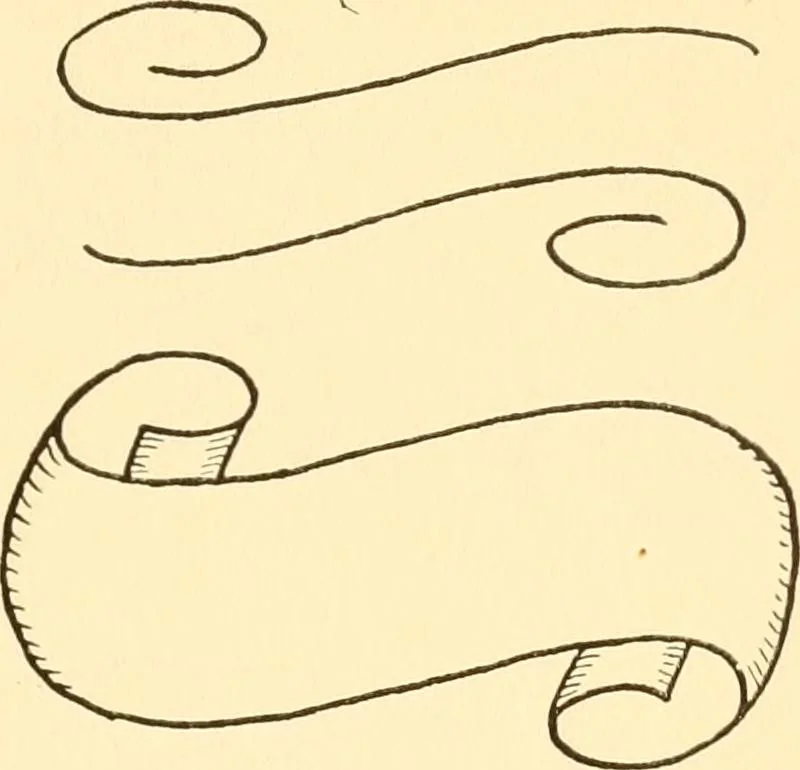 An illustration from How to paint flowers, scrolls and fancy borders for up-to-date show cards, posters, display signs and decorating, 1915, leaf 50